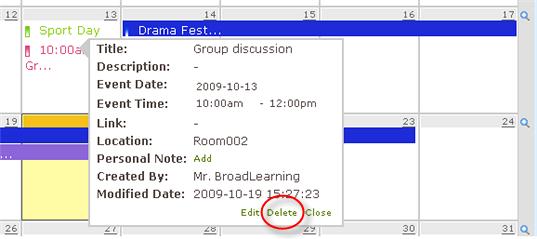4. Press Search. 3.2.5. Editing an Event You can edit the event if your permission for this calendar is set to Read and Edit. 1. Press on an event to view the event details. 2. Press the Edit button.