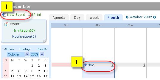 It is always listed on top of the calendar grids. Figure 2. Event details can be viewed by clicking on the event: 2.4.