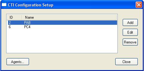 At the CTI Configuration dialog box click Close once all the configurations are done. 19.