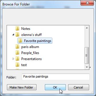 6 2. Locate and select the folder you wish to upload, then click OK. 3.