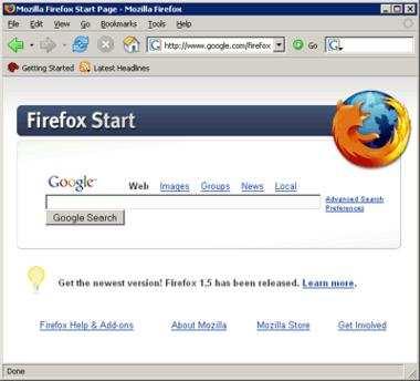 Page 4 Web Browser a software application that displays web pages popular web browser software: Mozilla Firefox: getfirefox.