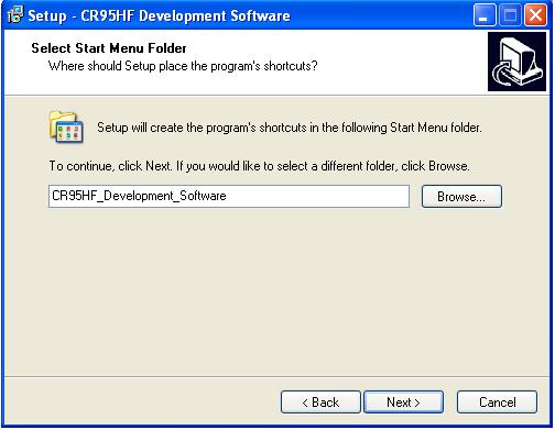 Installing the CR95HF development software