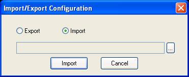 Import/Export Configuration, and then follow the