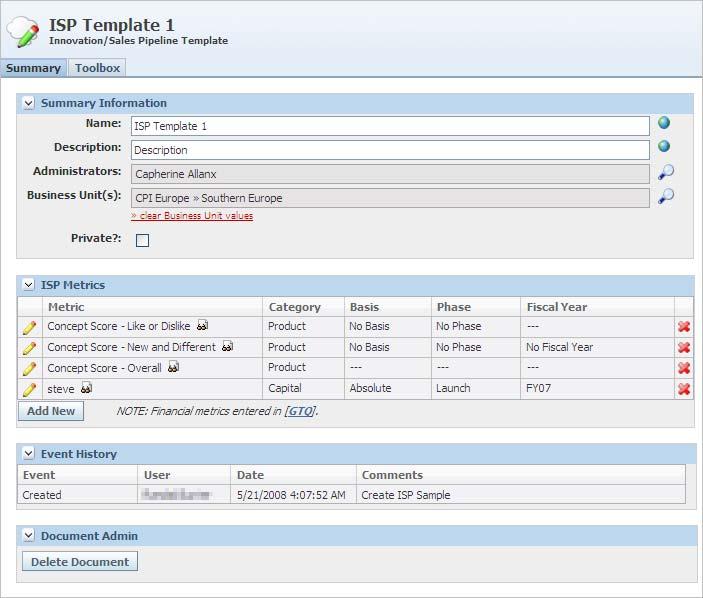 ISP Template Page ISP Template Page Create an ISP template using the ISP Template page, shown in Figure 4 2. To access the page, select Templates > ISP Templates from the left navigation panel.