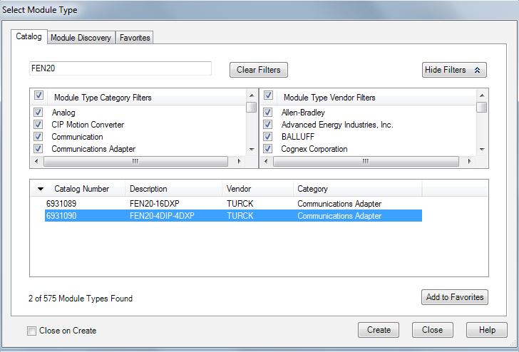 utilizing the EDS file. Install EDS file using the Logix Designer menu.