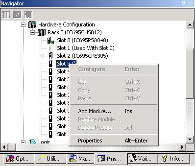 In the Catalog Window, click on the Bus Controller Tab and select communication master.