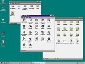 Windows 95 and 98 Windows 95 True operating system