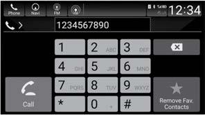 Enter a 10-digit phone number to call. 1. Go to the phone menu screen. 2. Select Keypad. 3. Select a number. Use the keyboard on the touch screen for entering numbers. 4. Select Call.