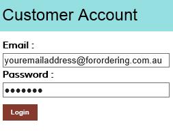 To complete the customer account registration, please Login to your account after initial registration and enter full address details.