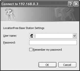 2 Select a Base Station with a green icon, and click [Base Station Settings]. The following page appears when you log in to [Base Station Settings]. Select a green icon. Click this button.