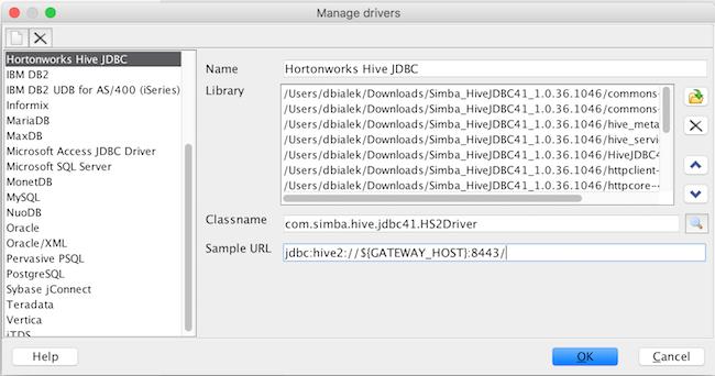 Access Hive via JDBC Prerequisite: Download SSL certificate Step 1: Install SQL Workbench and Hive JDBC Driver 1. Download and install SQL Workbench. Refer to http://www.sql-workbench.