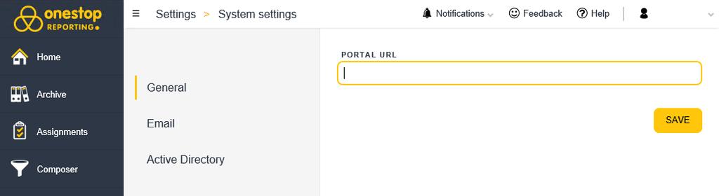 In the Portal URL field, enter the URL you set up in the IIS Manager. 15.