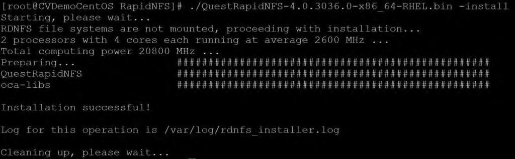 Installing Rapid NFS on a Commvault Linux media agent Follow these steps to install Rapid NFS. Download the installation package to the Media Agent using the following steps: Go to support.quest.