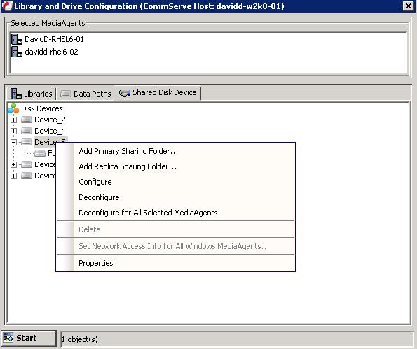 In the Add Sharing Folder dialog, enter the target QoreStor container information and then click OK.