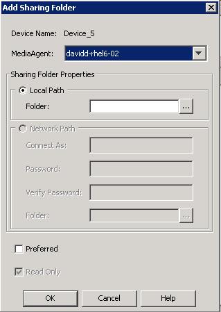 Windows MediaAgent can select both local and network path MediaAgents.
