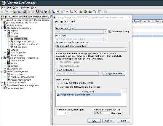 Configuring Veritas Access backup over S3 with OpenDedup and NetBackup Creating an OST