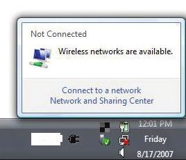 tray (lower right corner of screen). Select Connect to a network. 2.