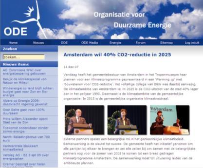 In 2007 when Amsterdam adopted the Climate Program: Warming Up 40% CO2 reduction (in 2025 compared to 1990) ICT