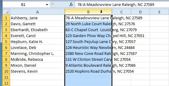 Wrap text to make it display on multiple lines of the cell.
