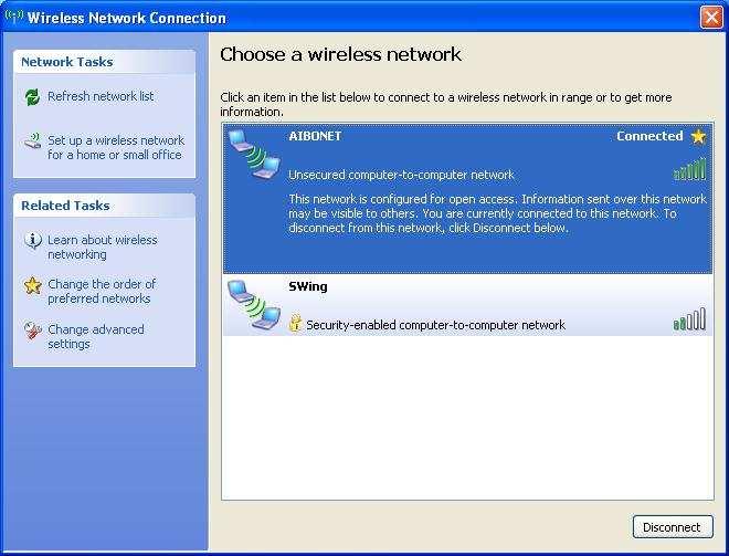- Click OK twice to exit the wireless network connection properties.