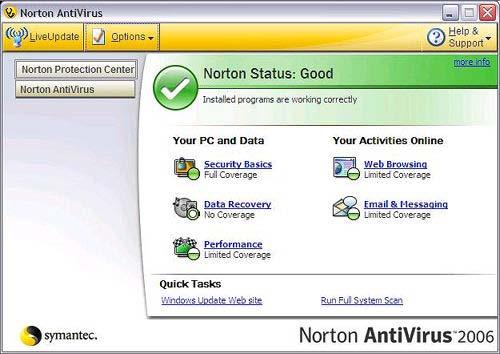 Norton Click Options in Norton to change the firewall settings.