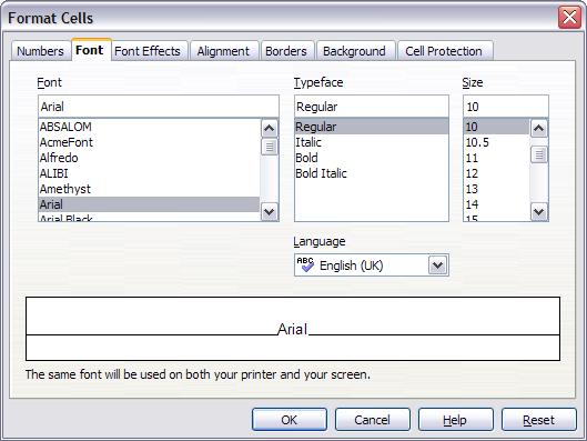 Using spreadsheets in Impress Some shortcuts are very useful to speed up the selection: To select the whole visible sheet, click at the intersection between the rows indexes and the column indexes,