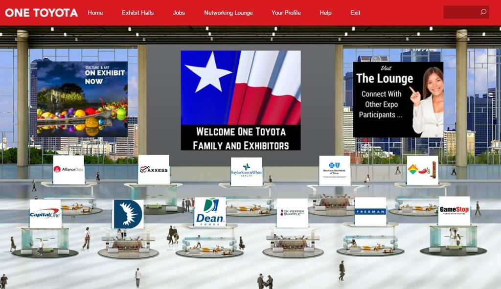 By clicking on Exhibit Hall on the Home navigation, you will be taken to the Sponsor Directory, where you can view sponsor spaces.