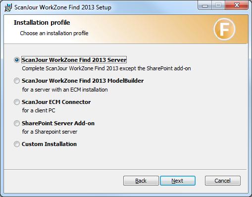 WorkZone Find 2013 Performing installation on 64 bit workstation Log in as the WorkZone Find administrator. Install the ifilters and after this run the ScanJour WorkZone Find x64.