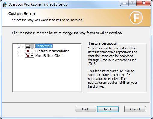 WorkZone Find 2013 Installing WorkZone Find ScanJour ECM Connector ScanJour ECM Connector is designed for retrieving data from ScanJour WorkZone Content Server, ScanJour Captia, and ScanJour Version