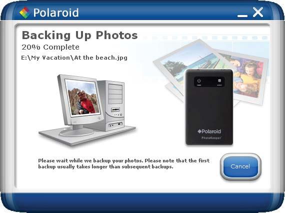 PhotoKeeper will automatically search for and backup all your digital photos.
