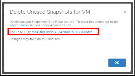 We are now presented with a list of available snapshots on the VM 'base-w10'.