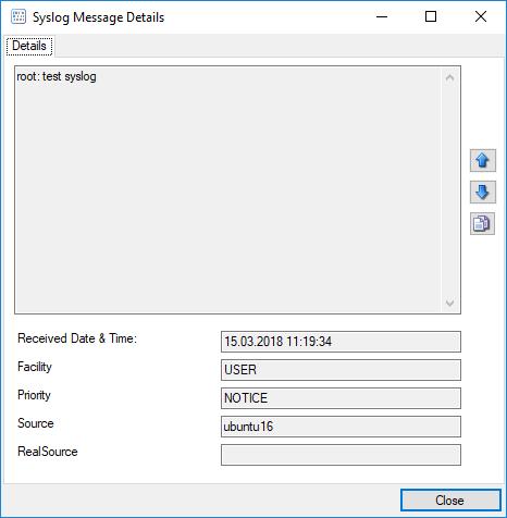 8 InterActive SyslogViewer Syslog Message Details Clear Read (Checked) By activating this, you can clear the checkboxes of the items your marked as read.