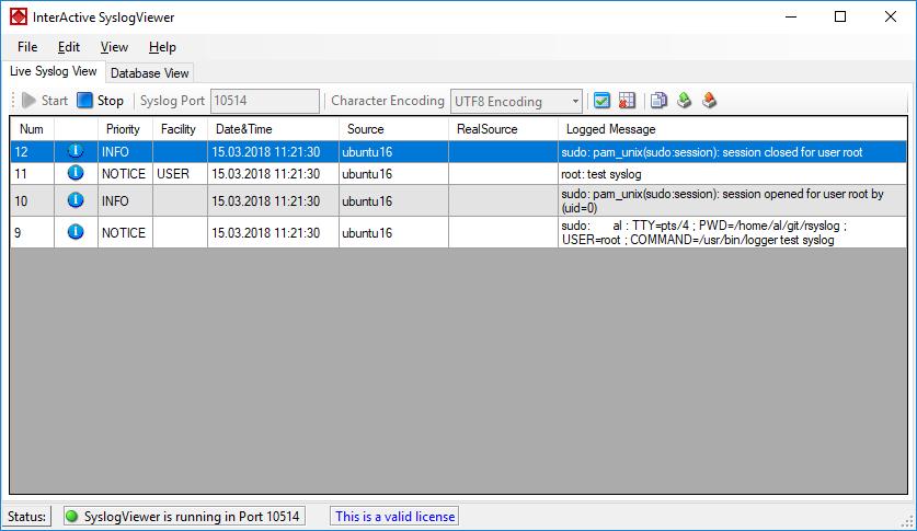 Options & Configuration 11 2.4 Live Syslog View Primarily, the InterActive SyslogViewer is used for viewing current syslog traffic.