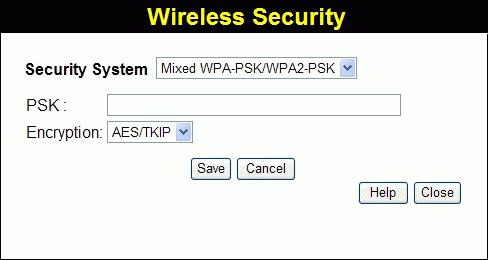 Setup WPA2-PSK Wireless Security Data - WPA2-PSK Screen Authentication Figure 14: WPA2-PSK This is a further development of WPA-PSK, and offers even greater security.