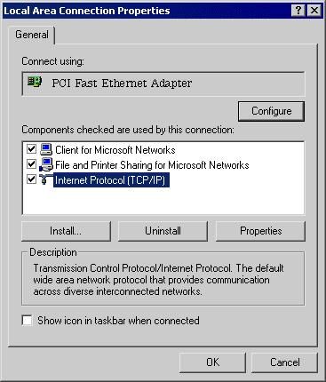 Wireless ADSL Router User Guide Checking TCP/IP Settings - Windows 2000: 1.