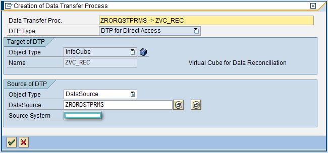Direct Access Activation on Virtual Info Cube: Finally step is in this process is to activate the direct access on the Virtual provider created for