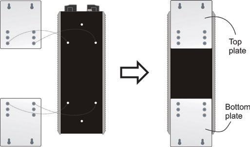 STEP 2 The DIN-Rail attachment unit will snap into place as shown in the following illustration.