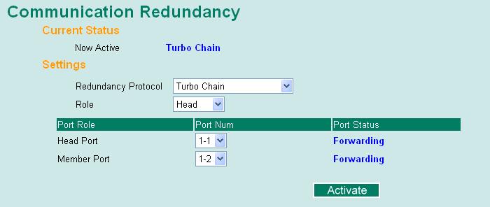 Setting up Turbo Chain 1. Select the Head switch, Tail switch, and Member switches. 2.