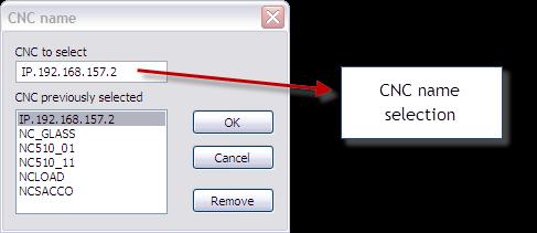Exit from Machine Plot SELECT CNC Using this command, the name of the CNC with which the machine plot has to communicate can be defined.