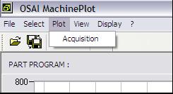 PLOT Acquisition This command starts the acquisition of the axis positions and the display of