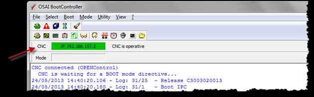 Setup Mode: the CNC works as a File Server. In this mode, using the Security application, it is possible to upload the basic software, fixup or options to the CNC.