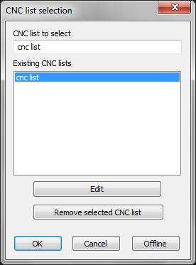 3.8.3 Multiple connection, CNC selection Multiple connection permits a list of CNCs to be specified to be connected contemporaneously.