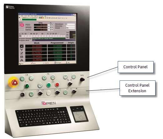 3.9.2 Keys and functions of the OPENconsole COMPACT Operator Panel The OPENconsole is a modular Operator Panel, optimized for machine tools mainly used in Automatic and manual continuous.