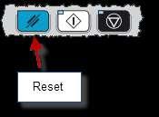 Reset button in the OPENconsole COMPACT panel. Press Cycle Start to resume execution. The execution restarts from the beginning of the part program.