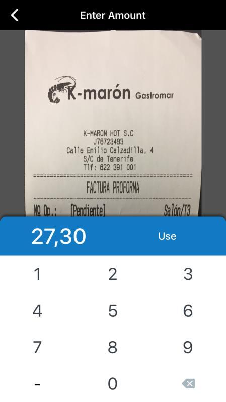 On-Device Receipt Recognition AUTOMATICALLY DETECT RECEIPT AMOUNT To convert a receipt amount automatically in