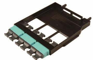 8LightStack Adapter Plates MTP Adapter Plate LIGHTSTACK MTP ADAPTER PLATES Ultra slim design to achieve maximum fiber density Available in OM4 and SM Up to 72 fiber count LC to MTP interface Aqua LC