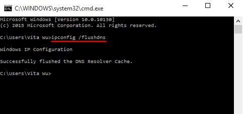 2. Then type ipconfig /flushdns and hit Enter on the keyboard. 4.2.7 Bandwidth Control When