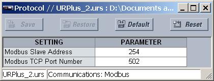 MODBUS SETTINGS Modbus settings Modbus protocol This section outlines configuration settings from the instruction manual.