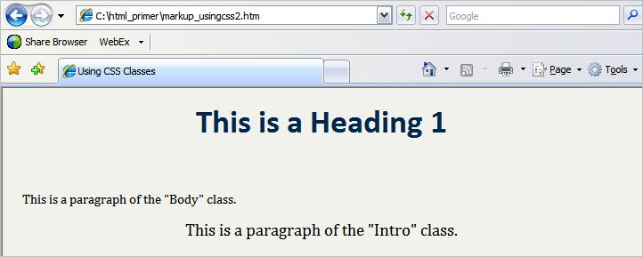 HTML5, CSS3 Figure 16: The result as seen in Internet Explorer 7 Formatting (text color, italics, and so on) is also different