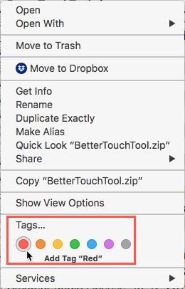 Add Tag(s) in the Finder.